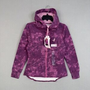 Susan G. Komen Hoodie Womens Small Purple Tie Dye Full Zip Fleece Awareness NWT